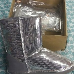Ugg Boots Silver Sequins